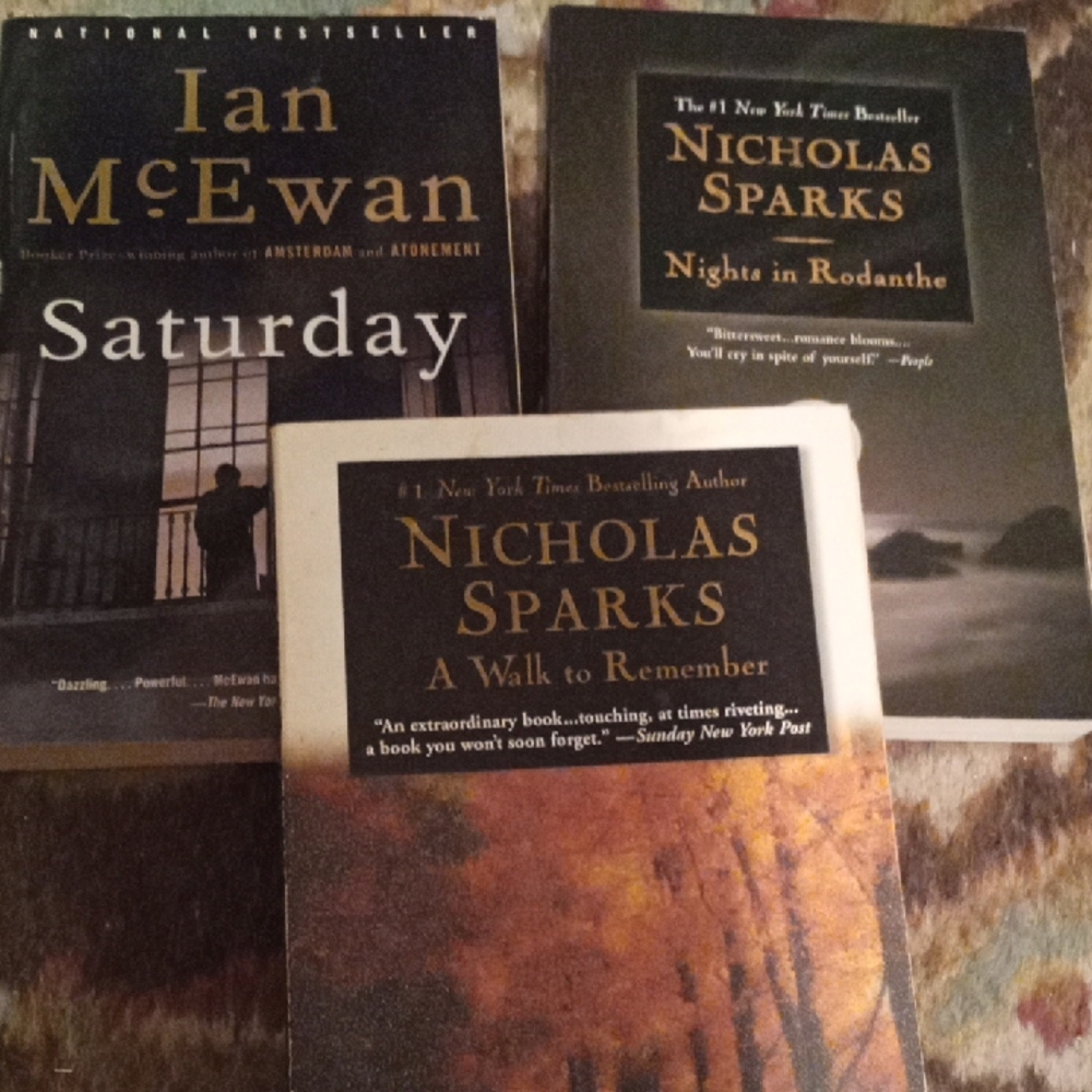 Set Of 3 Paperbacks- Nicholas Sparks/ Ian McEwan